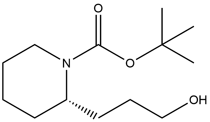 1,1-Dimethylethyl (2S)-2-(3-hydroxypropyl)-1-piperidinecarboxylate Struktur