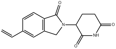 3-(5-乙烯基 -1-氧代 -2,3-二氢 -1H- 异吲哚 -2-基)哌啶 -2,6-二酮 结构式