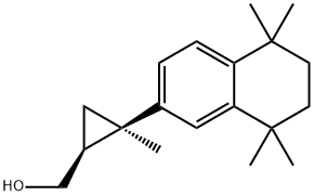 Cyclopropanemethanol, 2-methyl-2-(5,6,7,8-tetrahydro-5,5,8,8-tetramethyl-2-naphthalenyl)-, (1S,2R)- Structure