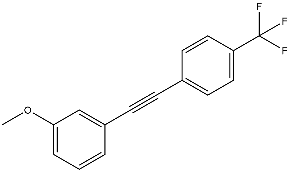 1-Methoxy-3-[2-[4-(trifluoromethyl)phenyl]ethynyl]benzene 结构式