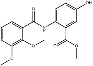Benzoic acid, 2-[(2,3-dimethoxybenzoyl)amino]-5-hydroxy-, methyl ester 化学構造式