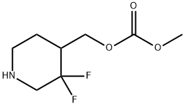 Carbonic acid, (3,3-difluoro-4-piperidinyl)methyl methyl ester Struktur