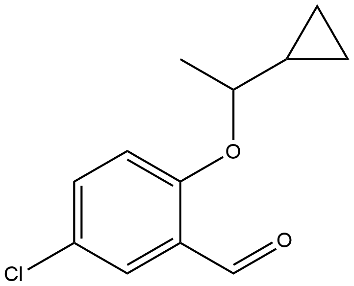 5-Chloro-2-(1-cyclopropylethoxy)benzaldehyde Structure