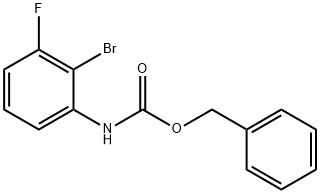 Carbamic acid, N-(2-bromo-3-fluorophenyl)-, phenylmethyl ester 化学構造式