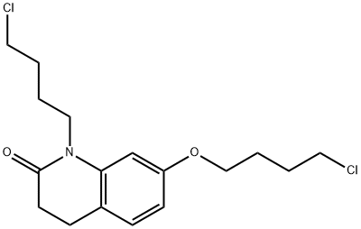 2(1H)-Quinolinone, 7-(4-chlorobutoxy)-1-(4-chlorobutyl)-3,4-dihydro- 化学構造式