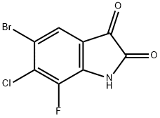 5-溴-6-氯-7-氟吲哚啉-2,3-二酮,2297598-35-5,结构式