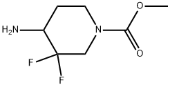 Methyl 4-amino-3,3-difluoro-1-piperidinecarboxylate Structure