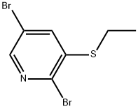 2,5-二溴-3-(乙硫基)吡啶, 2298390-09-5, 结构式