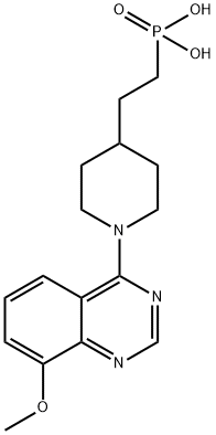 Phosphonic acid, P-[2-[1-(8-methoxy-4-quinazolinyl)-4-piperidinyl]ethyl]- 结构式