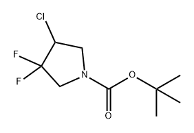 4-氯-3,3-二氟吡咯烷-1-羧酸叔丁酯,2298453-14-0,结构式