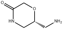 3-Morpholinone, 6-(aminomethyl)-, (6R)- Structure
