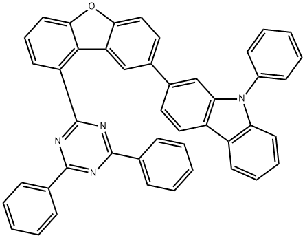 9H-Carbazole, 2-[9-(4,6-diphenyl-1,3,5-triazin-2-yl)-2-dibenzofuranyl]-9-phenyl-,2299270-02-1,结构式