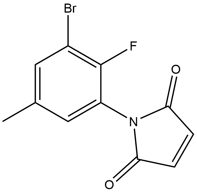 1-(3-Bromo-2-fluoro-5-methylphenyl)-1H-pyrrole-2,5-dione Structure