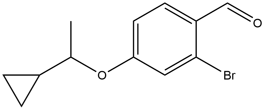 2-Bromo-4-(1-cyclopropylethoxy)benzaldehyde Structure