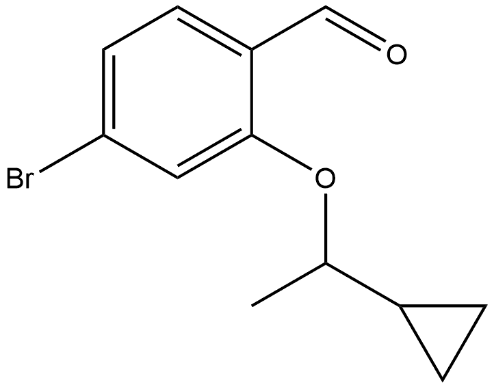 4-Bromo-2-(1-cyclopropylethoxy)benzaldehyde Struktur