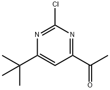 Ethanone, 1-[2-chloro-6-(1,1-dimethylethyl)-4-pyrimidinyl]- 结构式