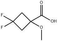 3,3-Difluoro-1-methoxycyclobutanecarboxylic acid Struktur