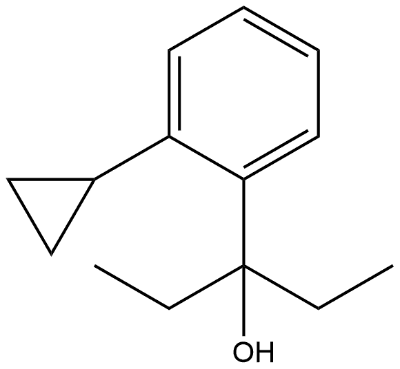 2-Cyclopropyl-α,α-diethylbenzenemethanol 结构式