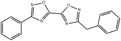 5-(3-Benzyl-1,2,4-oxadiazol-5-yl)-3-phenyl-1,2,4-oxadiazole,2301849-79-4,结构式