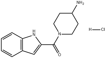 Methanone, (4-amino-1-piperidinyl)-1H-indol-2-yl-, hydrochloride (1:1) Structure