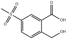 Benzoic acid, 2-(hydroxymethyl)-5-(methylsulfonyl)- Structure