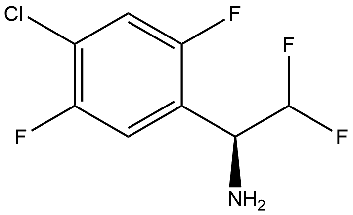 Benzenemethanamine, 4-chloro-α-(difluoromethyl)-2,5-difluoro-, (αS)- Structure