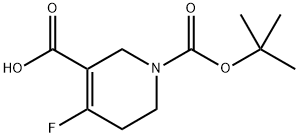 1-(叔丁氧羰基)-4-氟-1,2,5,6-四氢吡啶-3-羧酸 结构式