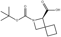 2-Azaspiro[3.3]heptane-1,2-dicarboxylic acid, 2-(1,1-dimethylethyl) ester, (1R)- Structure
