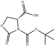 3,4-Oxazolidinedicarboxylic acid, 2-oxo-, 3-(1,1-dimethylethyl) ester, (4R)- Structure