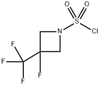1-Azetidinesulfonyl chloride, 3-fluoro-3-(trifluoromethyl)- Structure