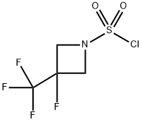 1-Azetidinesulfonyl chloride, 3-fluoro-3-(trifluoromethyl)- Struktur