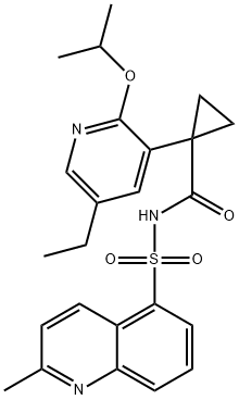 2301945-38-8 Cyclopropanecarboxamide, 1-[5-ethyl-2-(1-methylethoxy)-3-pyridinyl]-N-[(2-methyl-5-quinolinyl)sulfonyl]-