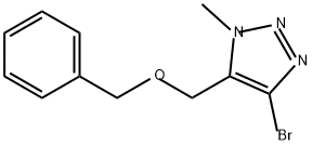 1H-1,2,3-Triazole, 4-bromo-1-methyl-5-[(phenylmethoxy)methyl]- Struktur