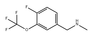 1-(4-fluoro-3-(trifluoromethoxy)phenyl)-N-methylmethanamine Struktur
