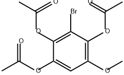 1,2,4-Benzenetriol, 3-bromo-5-methoxy-, 1,2,4-triacetate Structure