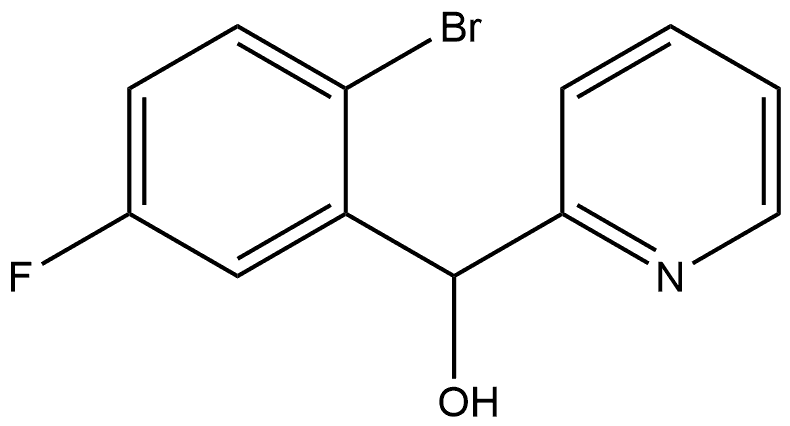 α-(2-Bromo-5-fluorophenyl)-2-pyridinemethanol Structure