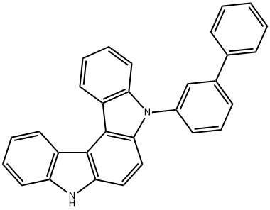 Indolo[2,3-c]carbazole, 5-[1,1'-biphenyl]-3-yl-5,8-dihydro- 化学構造式