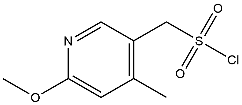 6-Methoxy-4-methyl-3-pyridinemethanesulfonyl chloride (ACI) 结构式