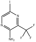 2-Pyrazinamine, 5-iodo-3-(trifluoromethyl)- 化学構造式