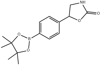2-Oxazolidinone, 5-[4-(4,4,5,5-tetramethyl-1,3,2-dioxaborolan-2-yl)phenyl]- Struktur