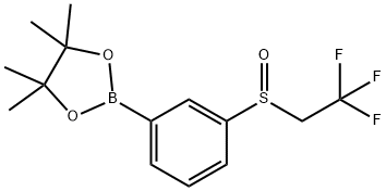 1,3,2-Dioxaborolane, 4,4,5,5-tetramethyl-2-[3-[(2,2,2-trifluoroethyl)sulfinyl]phenyl]-|3-((2,2,2-三氟乙基)亚磺酰基苯硼酸频哪醇酯