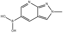 Boronic acid, B-(2-methyl-2H-pyrazolo[3,4-b]pyridin-5-yl)-, 2304634-03-3, 结构式