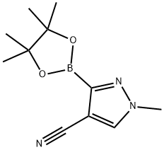 1H-Pyrazole-4-carbonitrile, 1-methyl-3-(4,4,5,5-tetramethyl-1,3,2-dioxaborolan-2-yl)-|1-甲基-3-(4,4,5,5-四甲基-1,3,2-二氧硼杂环戊烷-2-基)-1H-吡唑-4-甲腈