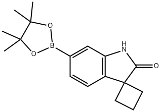 Spiro[cyclobutane-1,3'-[3H]indol]-2'(1'H)-one, 6'-(4,4,5,5-tetramethyl-1,3,2-dioxaborolan-2-yl)- Struktur