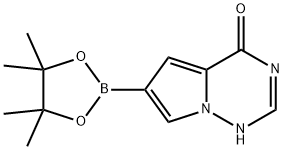 6-(四甲基-1,3,2-二氧硼杂环戊烷-2-基)-3H,4H-吡咯并[2,1-F][1,2,4]三嗪-4-酮,2304635-59-2,结构式
