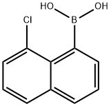 (8-氯萘-1-基)硼酸 结构式