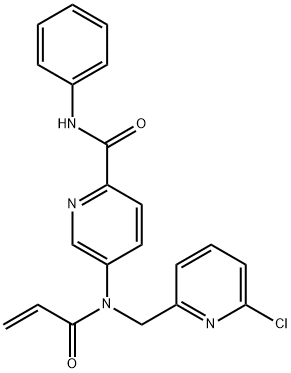 2-Pyridinecarboxamide, 5-[[(6-chloro-2-pyridinyl)methyl](1-oxo-2-propen-1-yl)amino]-N-phenyl- Struktur