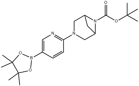 3,6-Diazabicyclo[3.1.1]heptane-6-carboxylic acid, 3-[5-(4,4,5,5-tetramethyl-1,3,2-dioxaborolan-2-yl)-2-pyridinyl]-, 1,1-dimethylethyl ester|3-[5-(4,4,5,5-四甲基-1,3,2-二氧杂硼戊烷-2-基)-2-吡啶]-3,6-二氮杂双环[3.1.1]庚烷-6-羧酸叔丁酯