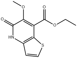 Ethyl 4,5-dihydro-6-methoxy-5-oxothieno[3,2-b]pyridine-7-carboxylate Struktur
