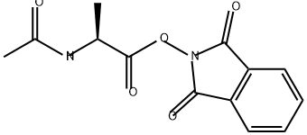 Alanine, N-acetyl-, 1,3-dihydro-1,3-dioxo-2H-isoindol-2-yl ester 化学構造式